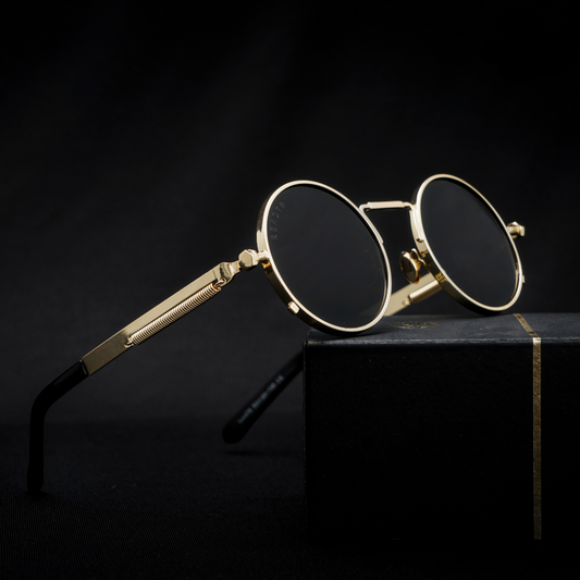 Vintage Hawk Black Gold Eyewear For Men And Women-SunglassesCarts