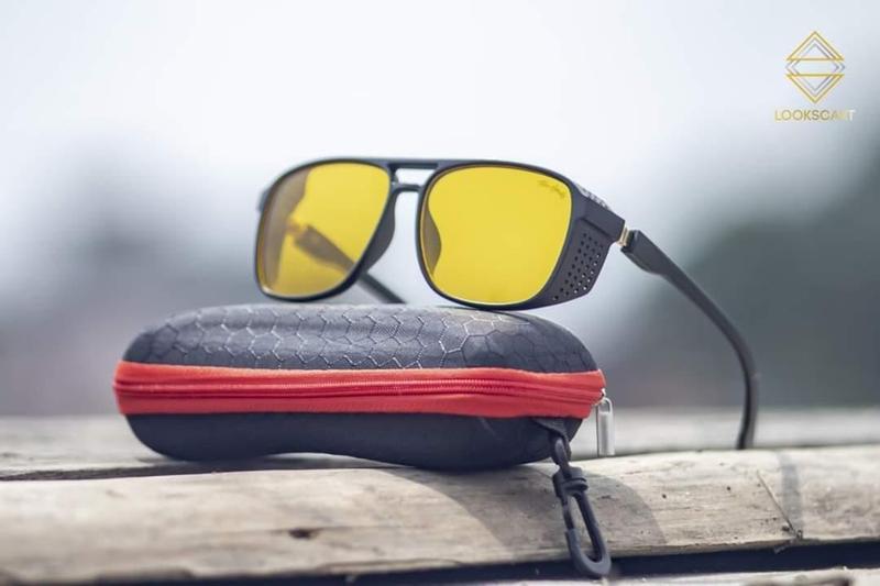 Black And Yellow Square Sunglasses For Men And Women-SunglassesCarts