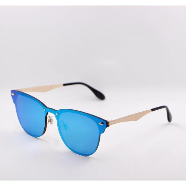 Blue, Gold Square Lightweight Comfortable Sunglasses For Men and Women-SunglassesCarts