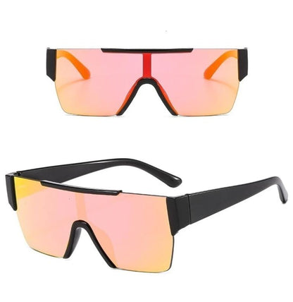 Stylish Oversized Rimless One Piece Square Sunglasses For Men And Women-SunglassesCarts