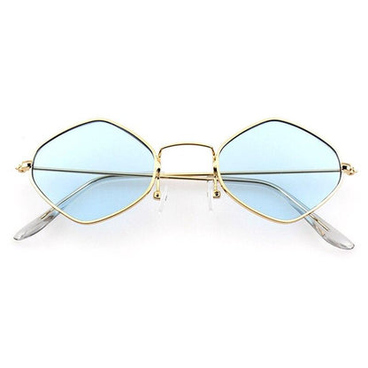 New Stylish Poly Hexagon Candy Color Vintage Sunglasses For Men And Women-SunglassesCarts