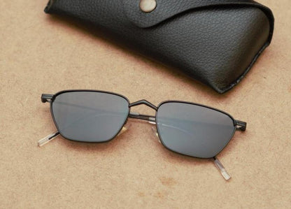 Andreas Full Black Edition Trapezoid Sunglasses For Men And Women-SunglassesCarts