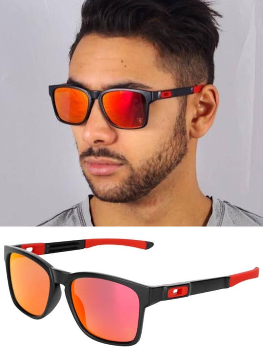 Trendy Square Mirror Sports Sunglasses For Men And Women-SunglassesCarts