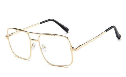 Fashion square frame vintage eyeglasses Oversized Frame For Men And Women - SunglassesCarts