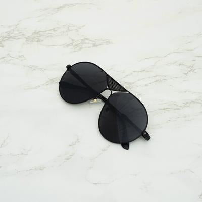 Round Black And Black Sunglasses For Men And Women-SunglassesCarts