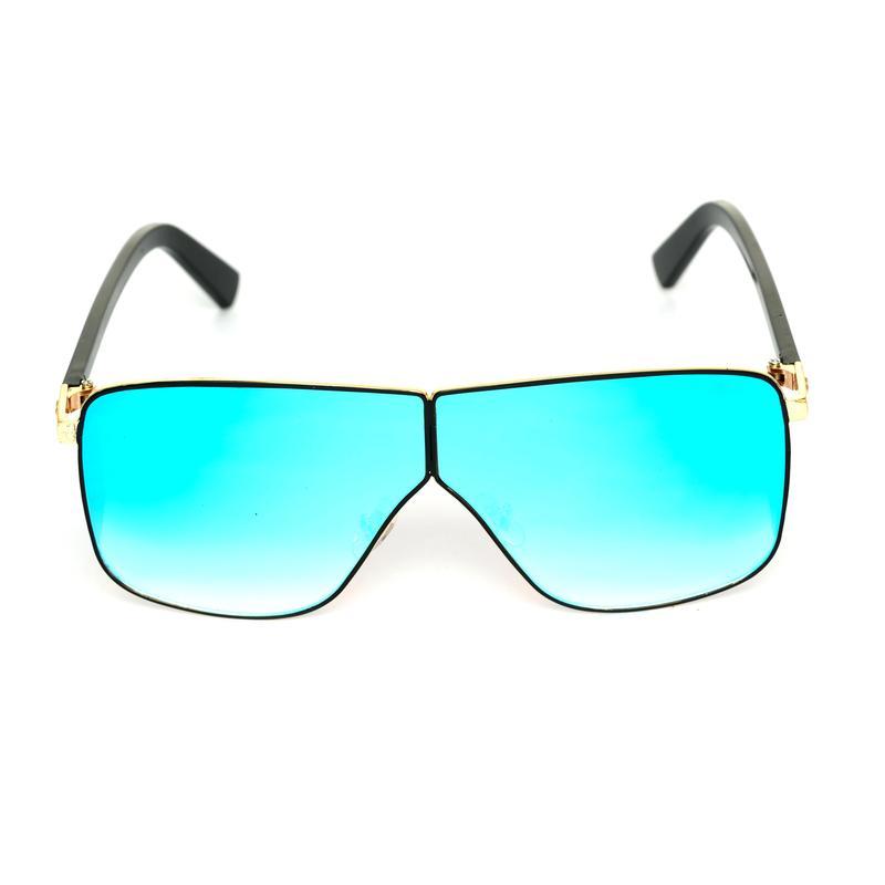 Square Aqua Blue And Black Sunglasses For Men And Women-SunglassesCarts
