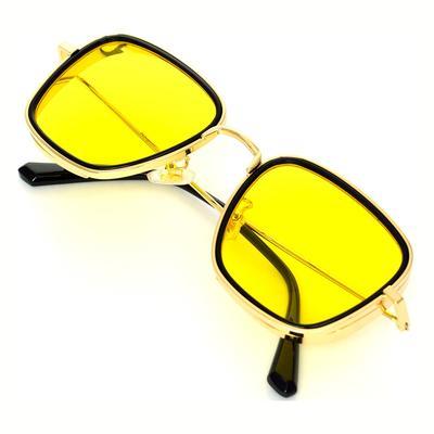 KB Yellow And Gold Premium Edition Sunglasses For Men And Women-SunglassesCarts