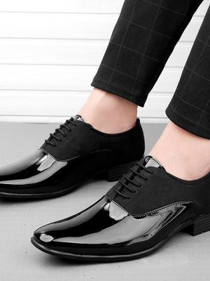 SunglassesCarts Classy Office, Wedding, Party Wear Black Shoes With Lace-Up