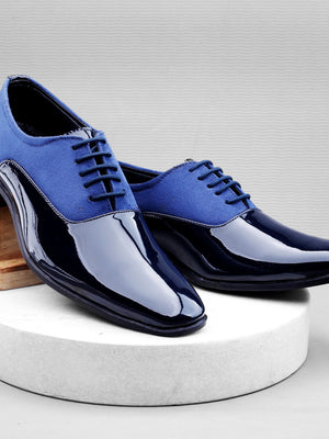SunglassesCarts Classy Office, Wedding, Party Wear Blue Shoes With Lace-Up