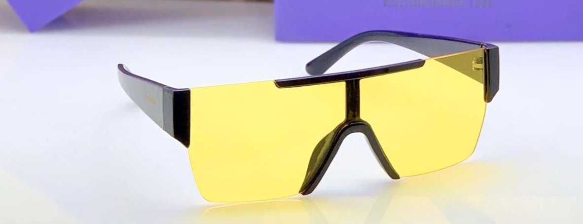 Stylish Oversized Rimless One Piece Square Sunglasses For Men And Women-SunglassesCarts