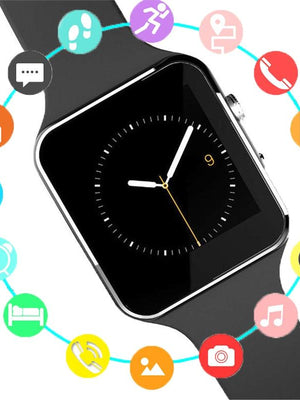 2019 Smart Watch X6 with Camera Touch Screen Support SIM TF Card Bluetooth Men Women Smartwatch for iPhone Android Phone