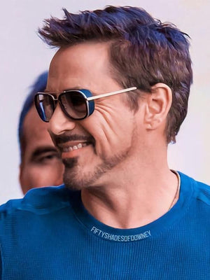 Avengers Tony Stark Retro Iron Man 3 Sunglasses Transparent For Men -SunglassesCarts Store Store