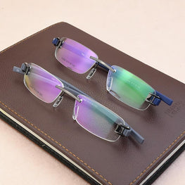 Frameless Eye Glasses Frames Elastic Mirror legs For Men And Women- SunglassesCarts