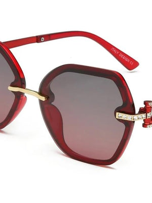 New Vintage Polygon Women Sunglasses With diamond-SunglassesCarts