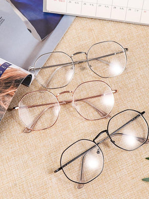 New Hexagon Eyeglasses Frame Reading Glasses Eyewear Men and Women - SunglassesCarts