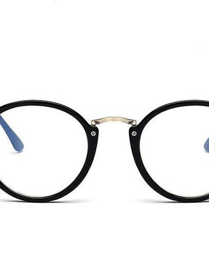Blue light glasses frame computer glasses spectacles round transparent - SunglassesCarts