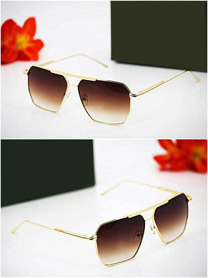 Stylish Square Metal Frame Vintage Sunglasses For Men And Women-SunglassesCarts