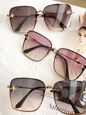 Square Bee Gradient Sunglasses For Women-SunglassesCarts
