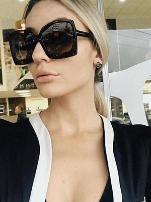 Gradient Luxury Square Oversized Sunglasses For  Women-SunglassesCarts