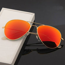 Stylish Gold and Orange Aviator Sunglasses For Men And Women-SunglassesCarts