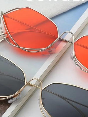 New Stylish Polygon Gradient Sunglasses For Women-SunglassesCarts