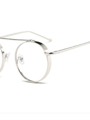 High Quality Round Glasses Frame Vintage Optical Eyeglasses Clear Lens Retro Classic Glasses Eyewear Men - SunglassesCarts