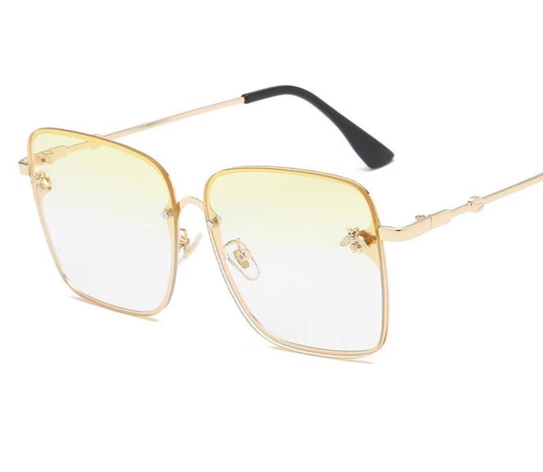 Most Stylish Square Bee Gradient Sunglasses For Women-SunglassesCarts