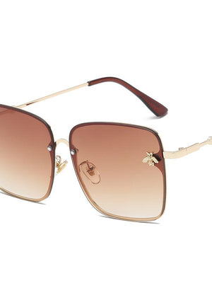 Stylish Square Bee Retro Sunglasses For Women-SunglassesCarts