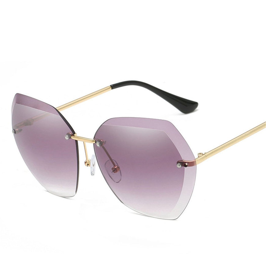 Trendy Rim Less Transparent Sunglasses For Women-SunglassesCarts