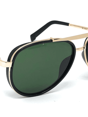 Classic Metal Frame Aviator Green Sunglasses For Men And Women-SunglassesCarts