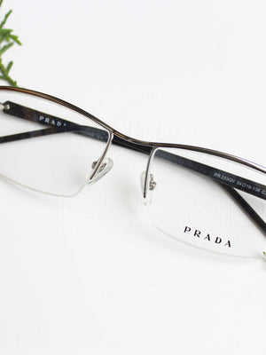 SunglassesCarts Black Attractive Half Rim Spectacle Eye Frames