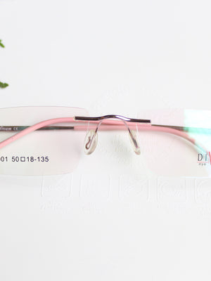 SunglassesCarts Pink Attractive Rimless Spectacle Eye Frames