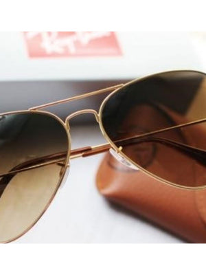 Stylish Brown and Gold Aviator Sunglasses For Men And Women-SunglassesCarts