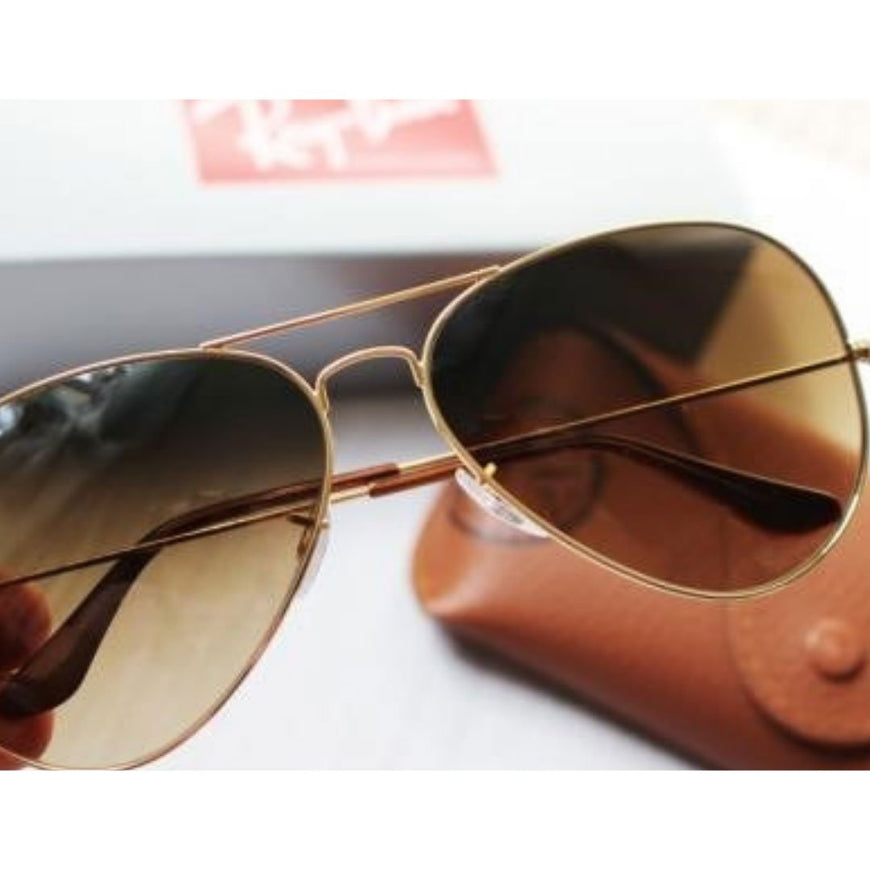 Stylish Brown and Gold Aviator Sunglasses For Men And Women-SunglassesCarts