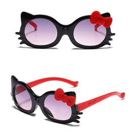 Black Round Cat Eye Sport Sunglasses For Boys And Girls-SunglassesCarts (4+ Kids Sunglasses)