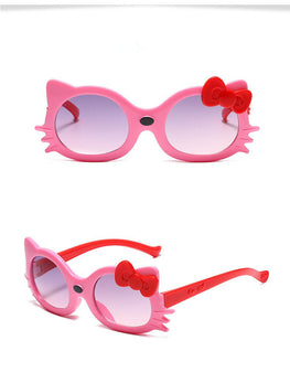 Pink Round Cat Eye Sport Sunglasses For Boys And Girls-SunglassesCarts (4+ Kids Sunglasses)