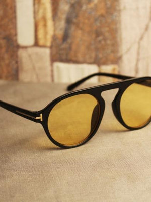 New Stylish Round Yellow Candy Sunglasses For Men And Women -SunglassesCarts
