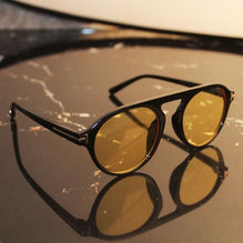 New Stylish Round Yellow Candy Sunglasses For Men And Women -SunglassesCarts