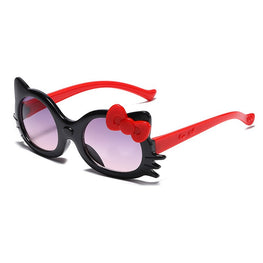 Black Round Cat Eye Sport Sunglasses For Boys And Girls-SunglassesCarts (4+ Kids Sunglasses)
