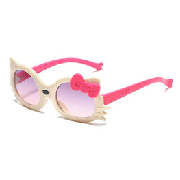 White Round Cat Eye Sport Sunglasses For Boys And Girls-SunglassesCarts (4+ Kids Sunglasses)