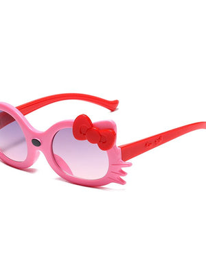 Pink Round Cat Eye Sport Sunglasses For Boys And Girls-SunglassesCarts (4+ Kids Sunglasses)